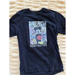Disney Mickey & Friends Graphic Tee Black Womens L Eras Tour Character Shirt